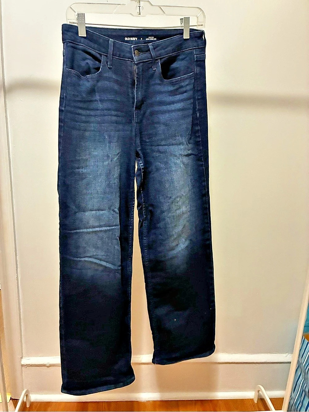 Old Navy Wow Wide Leg High-Rise Wide Leg Jeans Size 4 Blue